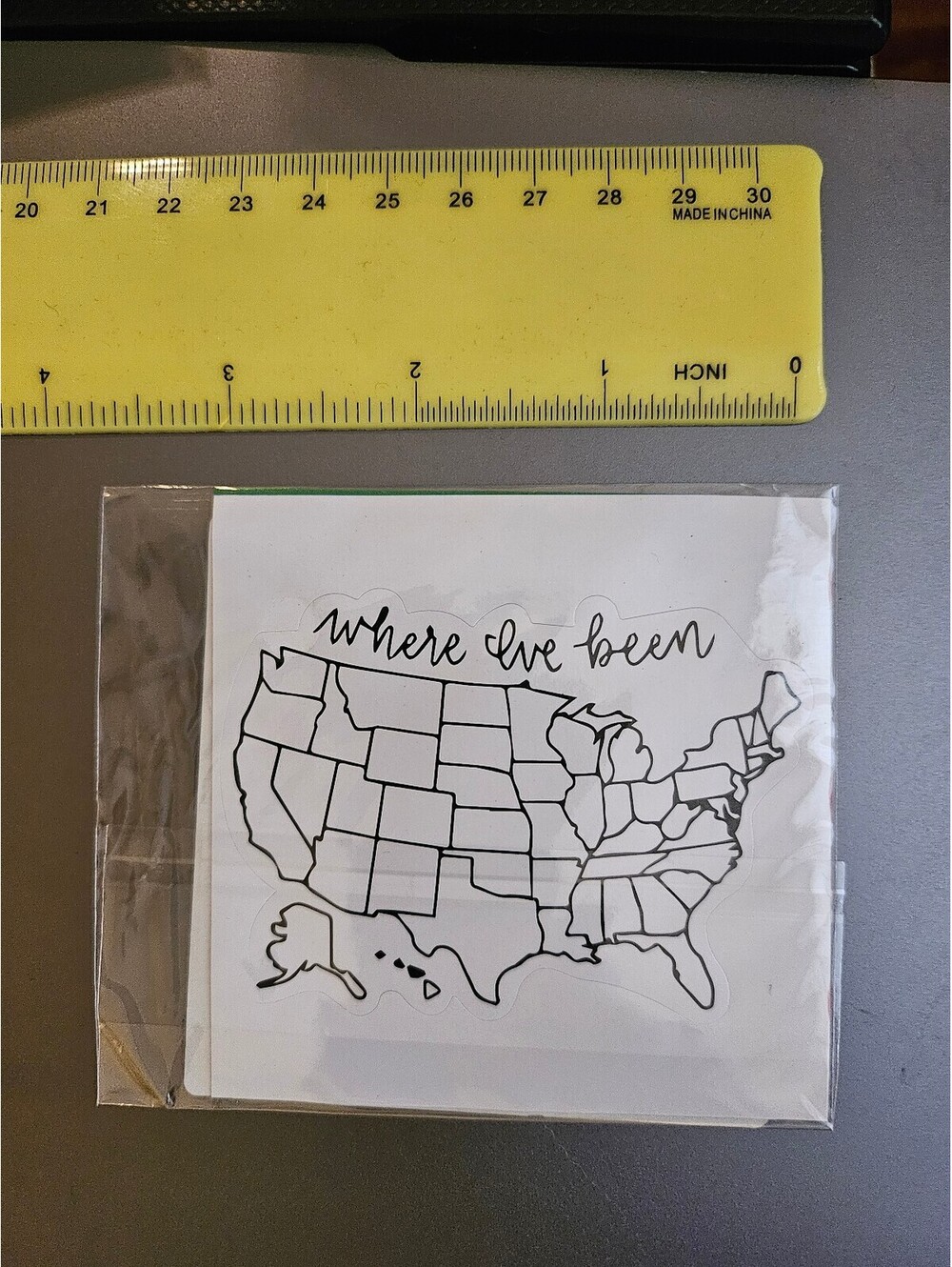 Where I've been - RV - vinyl Sticker - for laptop/bottle/etc - NEW